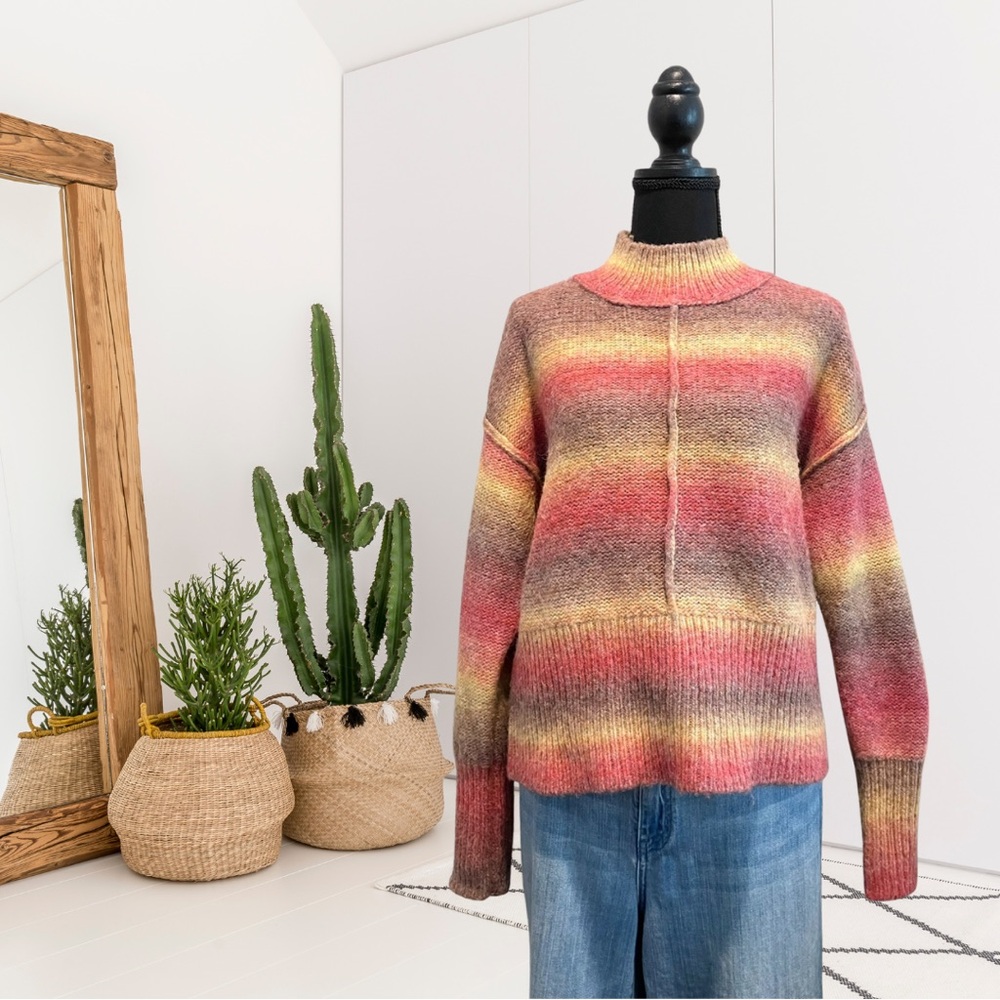 DESIGN HISTORY Striped Mock Neck Sweater